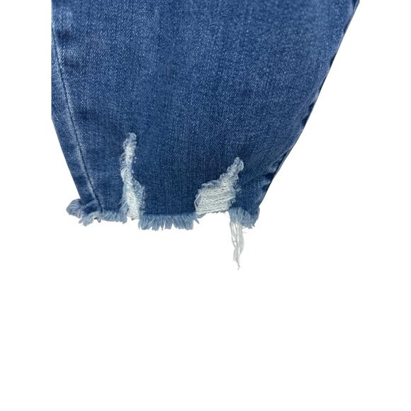 Judy Blue Distressed Cropped Skinny Jeans W/ Frayed Hem & Ripped Details Sz 22W - Picture 3 of 15